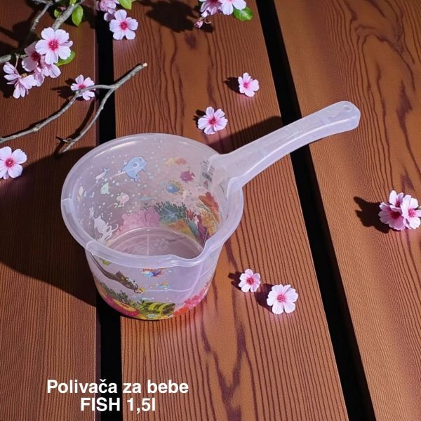 Polivača za bebe FISH 1.5l, Polivač za bebe, Polivač za kupanje, Plastični polivač za bebe, Polivač za decu