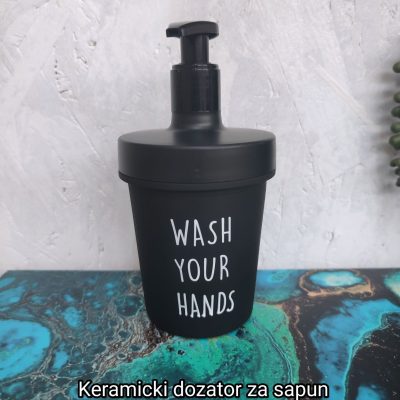 Keramički dozator za sapun 320 ml Wash your hands