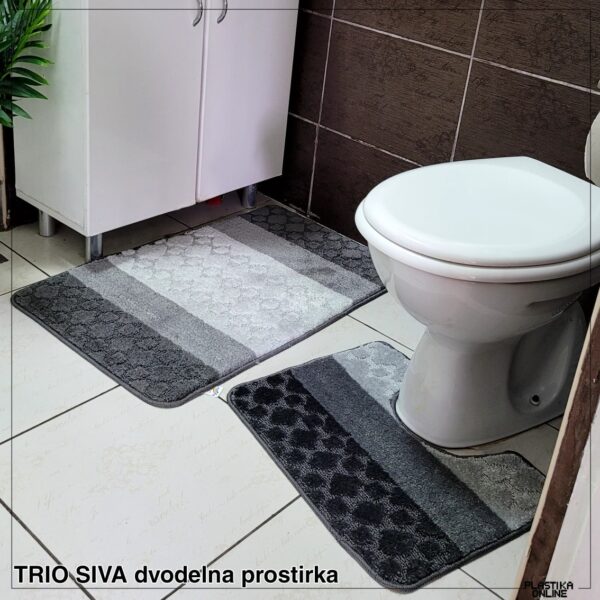 TRIO SIVA 2/1 Set Tepih Prostirki Za Kupatilo Sa Gumiranom Neklizajućom Podlogom - Image 3