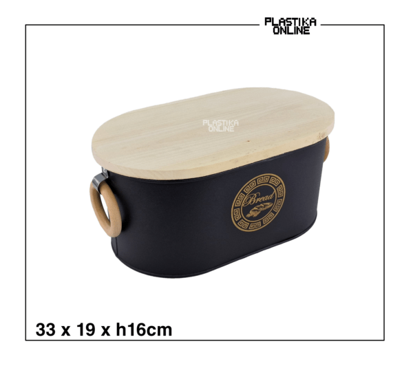Metalna kutija za hleb BREAD - crna