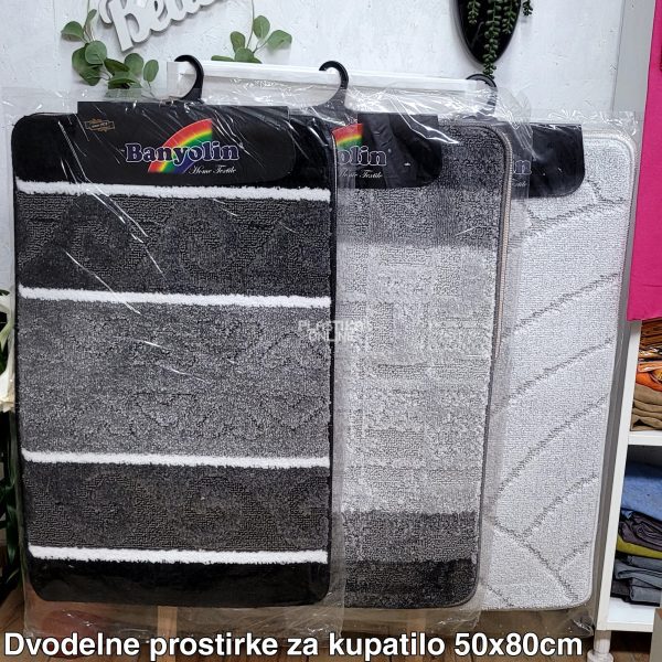 TRIO SIVA 2/1 Set Tepih Prostirki Za Kupatilo Sa Gumiranom Neklizajućom Podlogom - Image 4
