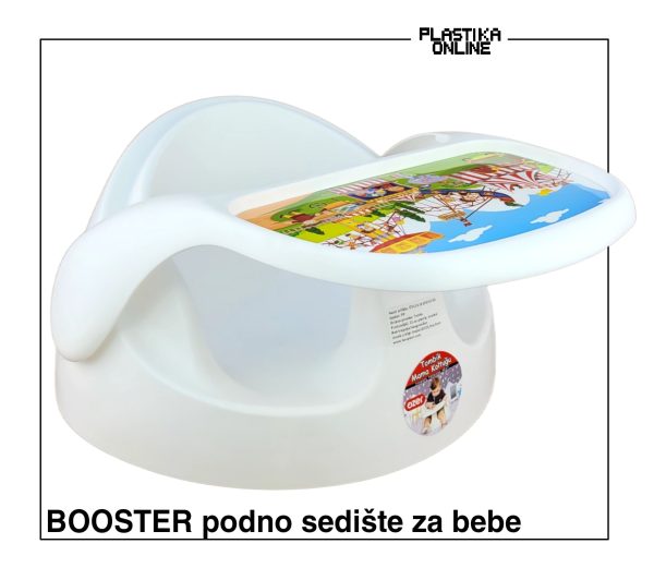 BOOSTER podno sedište za bebe sa poslužavnikom - belo