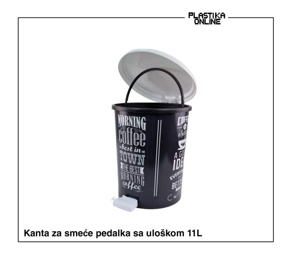 Kanta za smeće sa uloškom pedalka 11l COFFEE BLACK - Image 3