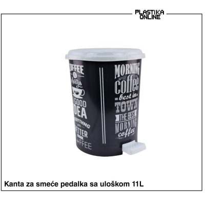 Kanta za smeće sa uloškom pedalka 11l COFFEE BLACK