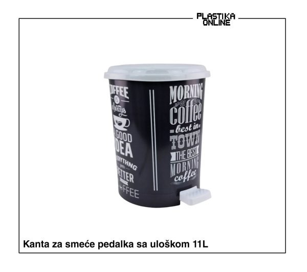 Kanta za smeće sa uloškom pedalka 11l COFFEE BLACK