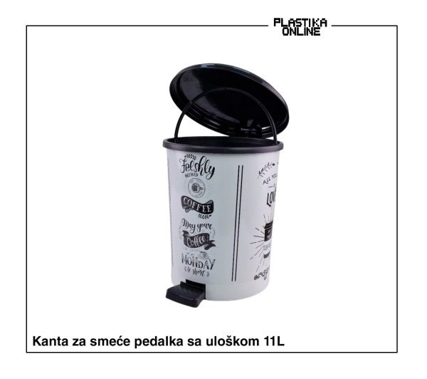 Kanta za smeće sa uloškom pedalka 11l COFFEE WHITE - Image 3