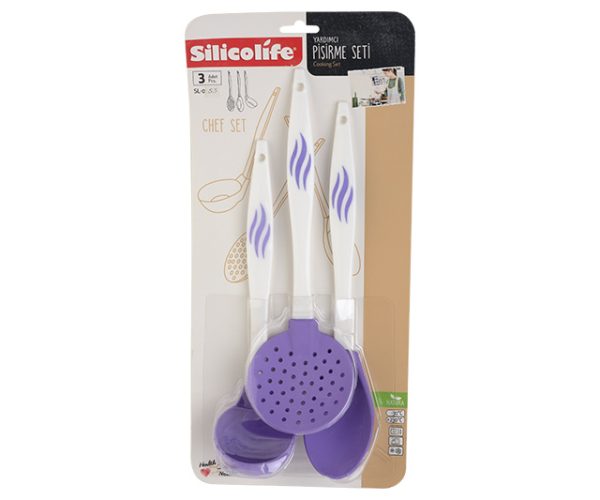 Silikon set 3/1  - kutlača, varjača i cedka