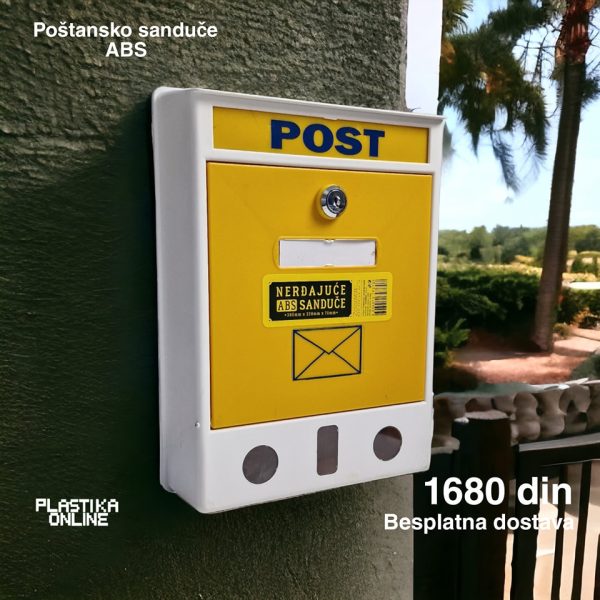 Poštansko sanduče ABS latinica - BELA BOJA