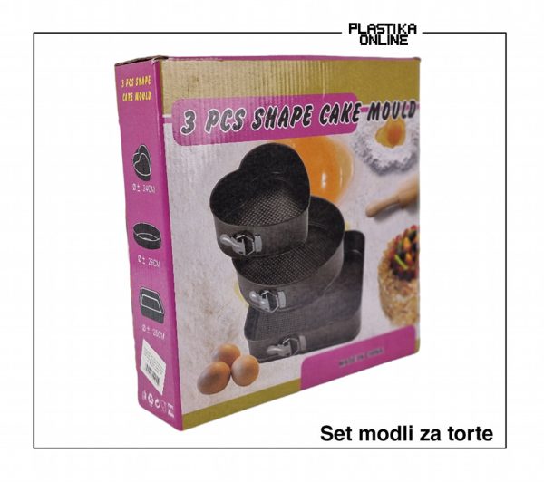 Set modli za torte u oblicima srce, kvadrat, krug - Image 3