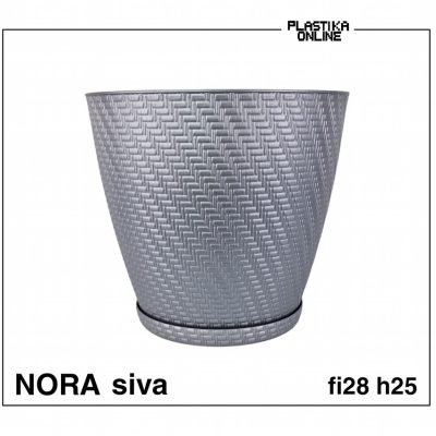 Saksija NORA fi 28 - METALIK SIVA