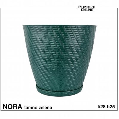 Saksija Nora fi33cm sa podmetačem - Zelena
