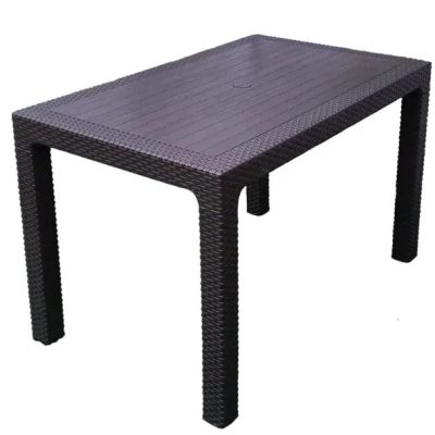 Plastični sto MEGA ratan LUX 150x85cm - ANTRACIT