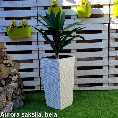 Saksija Aurora HUGE 36X36H70CM - BELA