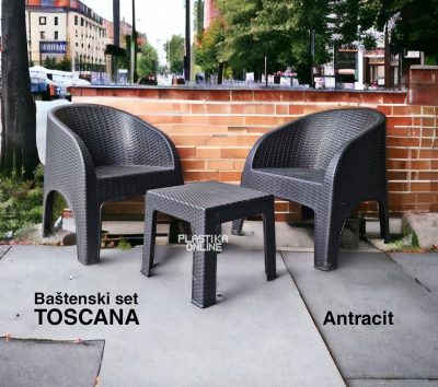 Bastenski set Toscana - Antracit