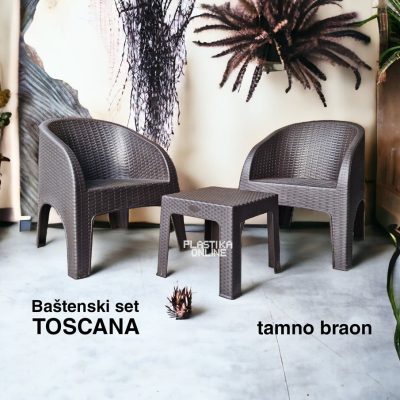 Bastenski set Toscana - Tamno braon