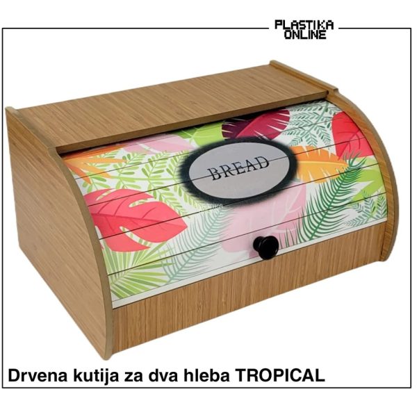 Drvena Kutija za dva hleba TROPICAL