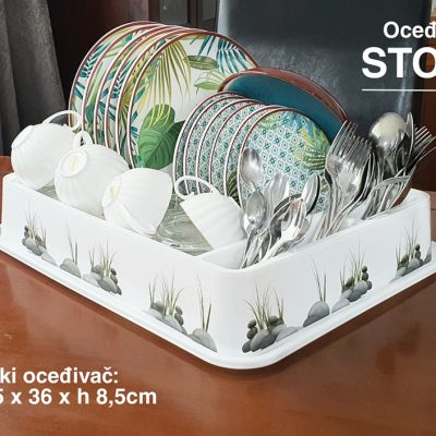 Veliki oceđivač GO GO 44.5 x 36 x h 8.5cm STONE