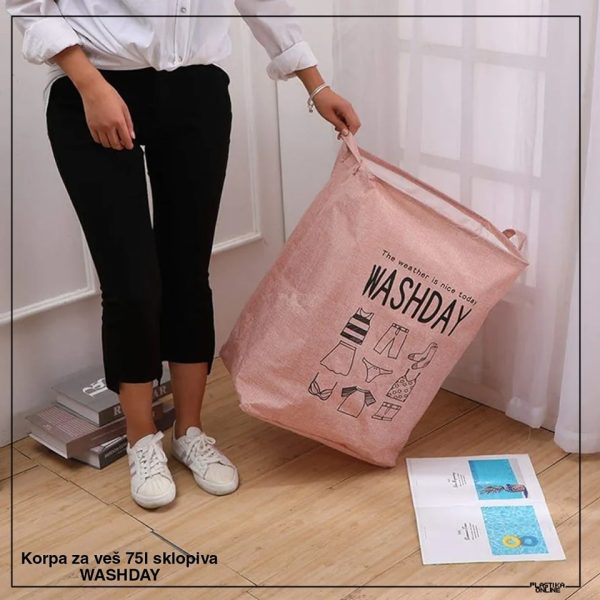 Korpa za veš 75l sklopiva WASHDAY - Image 11