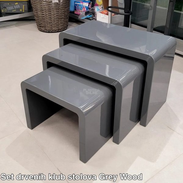 Klub stolovi 3u1 GREY TRIO