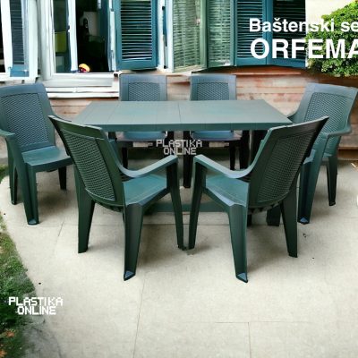 bastenski set, plasticne stolice, plasticni sto i stolice, bastenski sto i stolice, ORFEMA set ANTRACIT