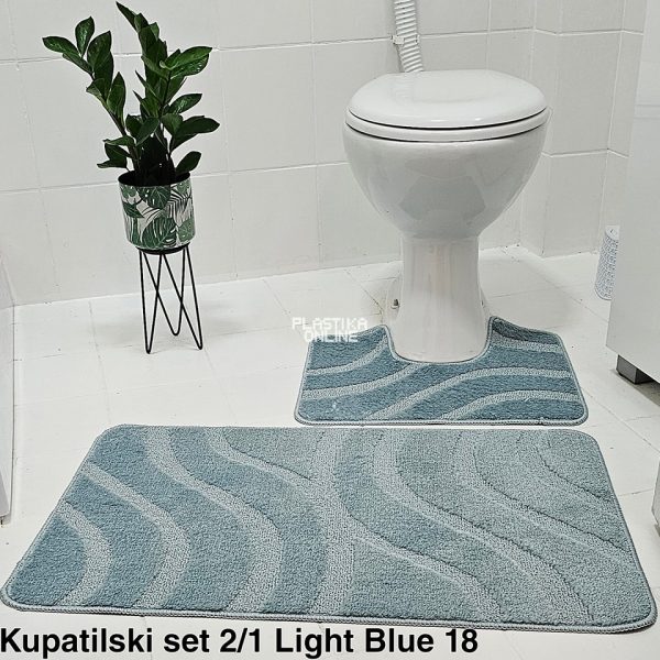 Staze za Kupatilo 2u1 Light Blue 18 kupatilske patosnice