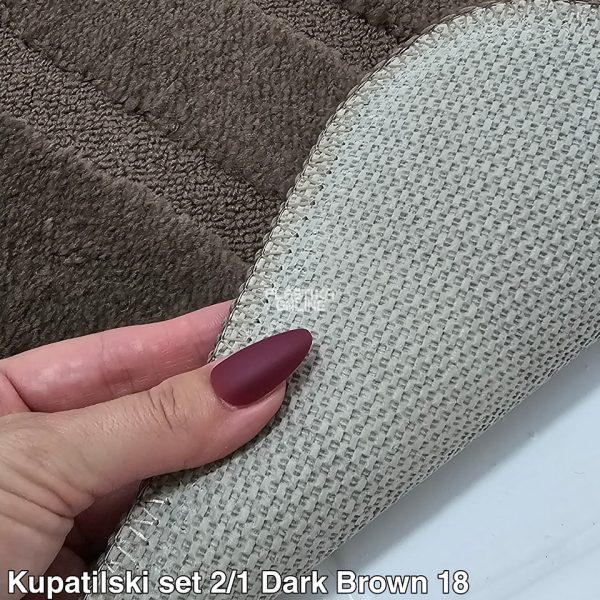 Staze za Kupatilo 2u1 dark brown 18 kupatilske patosnice