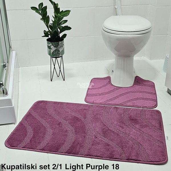 Staze za Kupatilo 2u1 light purple 18 kupatilske patosnice