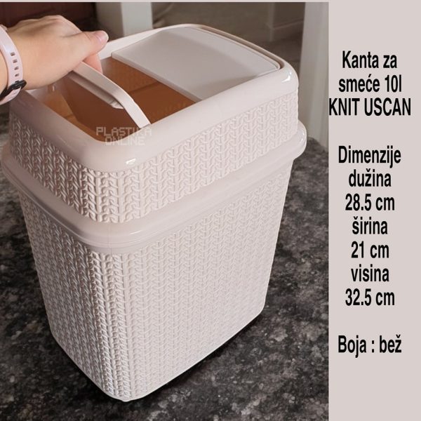 Kanta za Smeće 10L , plastična kanta za smeće, klik klak kanta, mala kanta za smeće