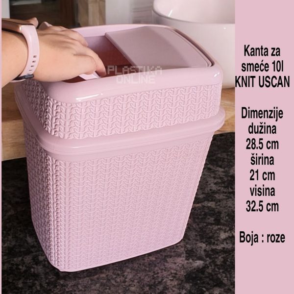 Kanta za Smeće 10L , plastična kanta za smeće, klik klak kanta, mala kanta za smeće