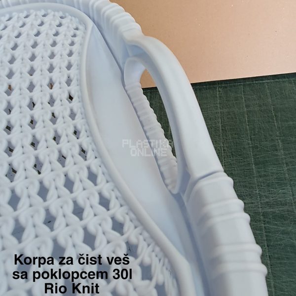 Korpa za čist veš sa poklopcem 30l , korpa 30l, korpa sa poklopcem, plasticna korpa