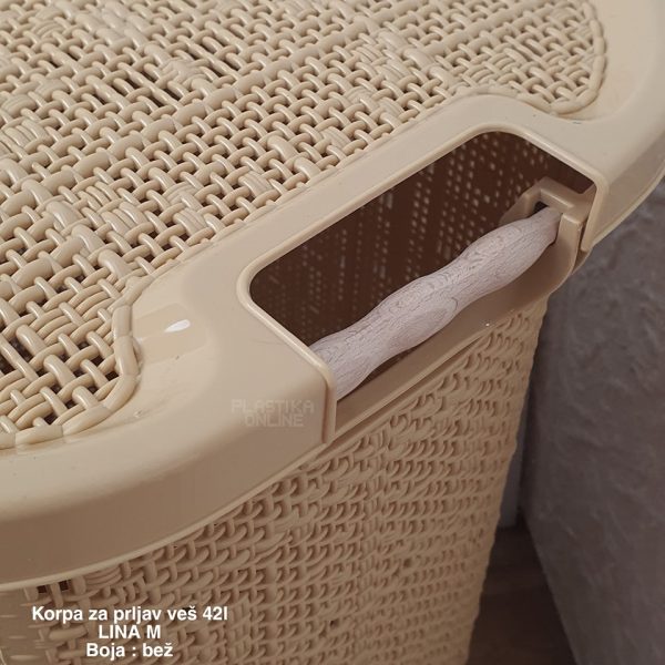 Korpa za prljav veš 42l , mala korpa za ves, uska korpa za ves, plasticna korpa bez