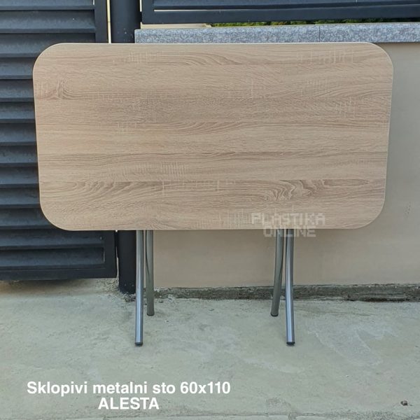 Sklopivi metalni sto 60x110 ALESTA, Pomocni sto, trpezarijski stolovi na rasklapanje, slavski stolovi na rasklapanje, visenamenski sto