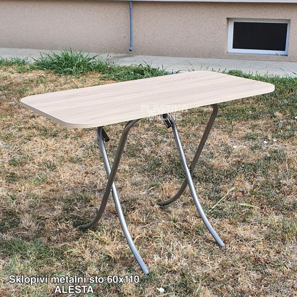 Sklopivi metalni sto 60x110 ALESTA, Pomocni sto, trpezarijski stolovi na rasklapanje, slavski stolovi na rasklapanje, visenamenski sto