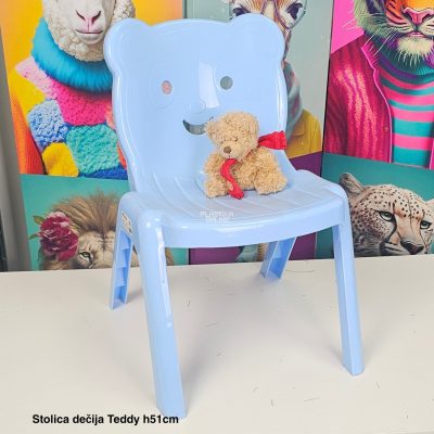 Stolica dečija Teddy h51 cm, plasticna stolica za decu, mala stolica za decu, decija stolica 