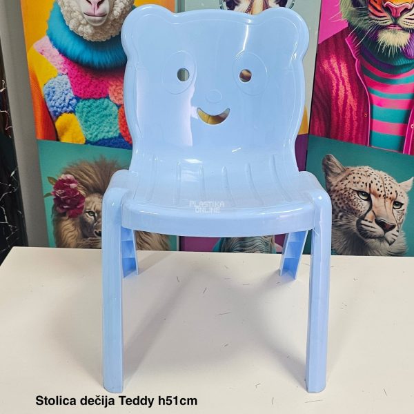 Stolica dečija Teddy h51 cm, plasticna stolica za decu, mala stolica za decu, decija stolica 