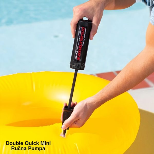 Double Quick Mini 1 ručna pumpa , Ručna pumpa Intex, Pumpa za šlauf, pumpa za loptu, pumpa za plažu