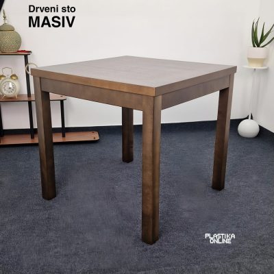 Drveni sto MASIV 80x80, drveni stolovi, trpezarijski stolovi, moderni drveni trpezarijski sto, četvrtasti sto