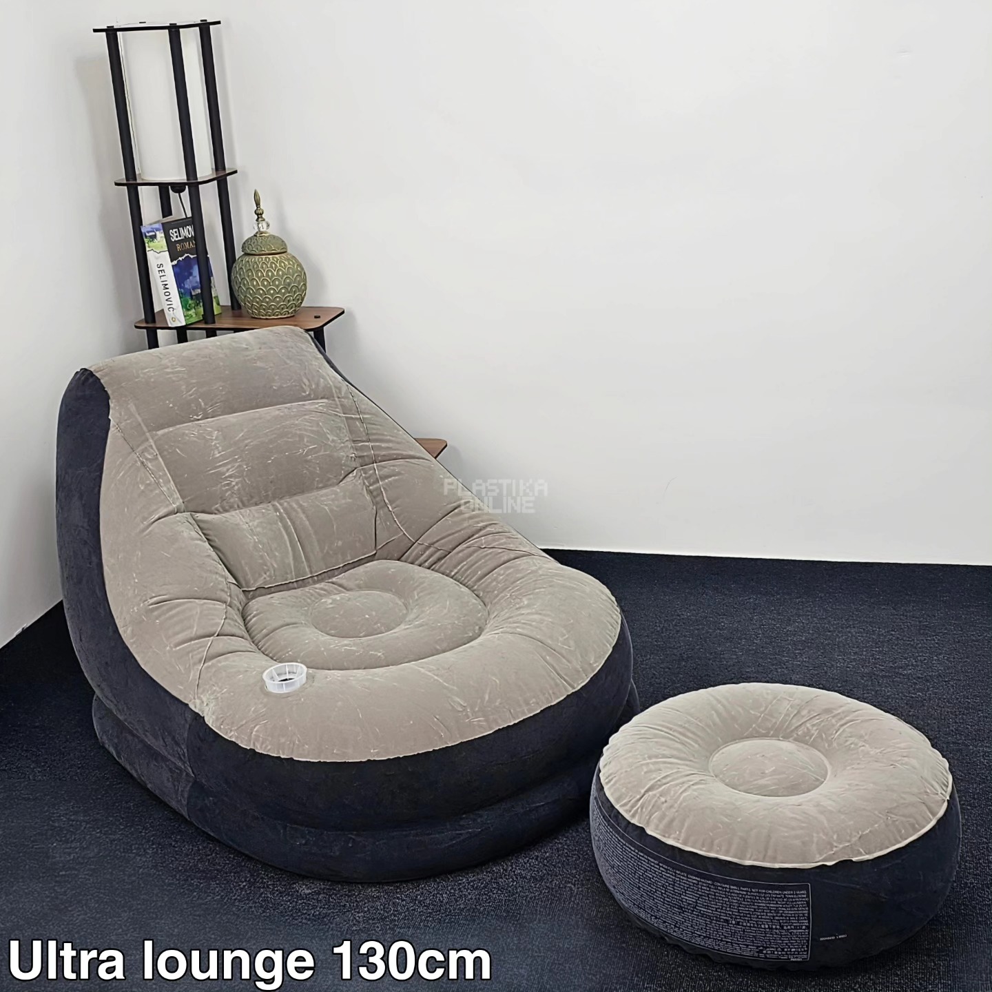 Fotelja sa tabureom 130 +64cm , fotelja sa tabureom, fotelja za dnevni boravak, udobna fotelja, fotelja za terasu, prenosiva fotelja, otoman, fotelja sa držačem za čaše, plišana fotelja