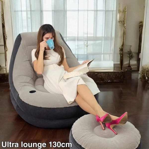 Fotelja sa tabureom 130 +64cm , fotelja sa tabureom, fotelja za dnevni boravak, udobna fotelja, fotelja za terasu, prenosiva fotelja, otoman, fotelja sa držačem za čaše, plišana fotelja