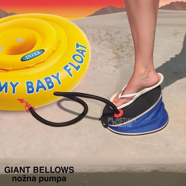 GIANT BELLOWS Nožna pumpa 30 cm, nožna pumpa Intex, Pumpa za šlauf, pumpa za loptu, pumpa za plažu, pumpa za dušek