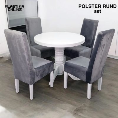 Polster Rund Set-okrugli drveni sto i 4 stolice, trpezarijski sto i stolice, okrugli drveni sto, tapacirane stolice , moderni drveni trpezarijski sto