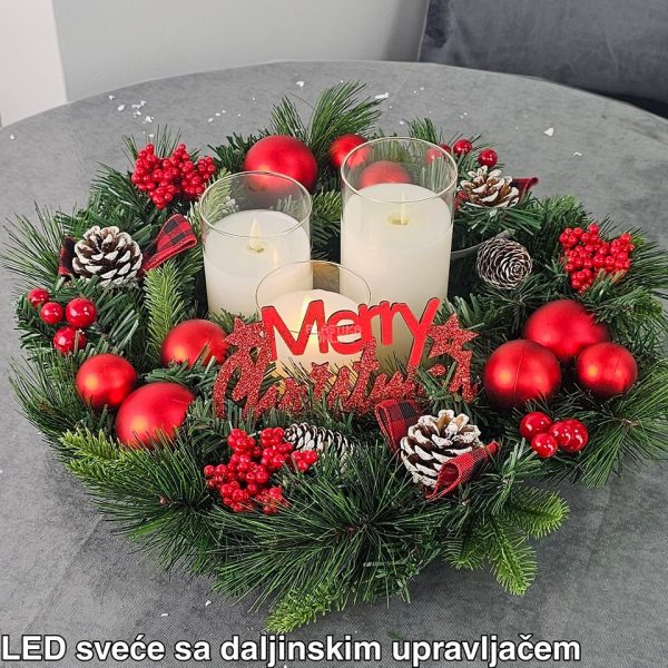 LED Vosak Sveće 3u1 sa Efektom Pravog Plamena sa daljinskim upravljačem bela, led svece sa daljinskim, dekorativne led svece
