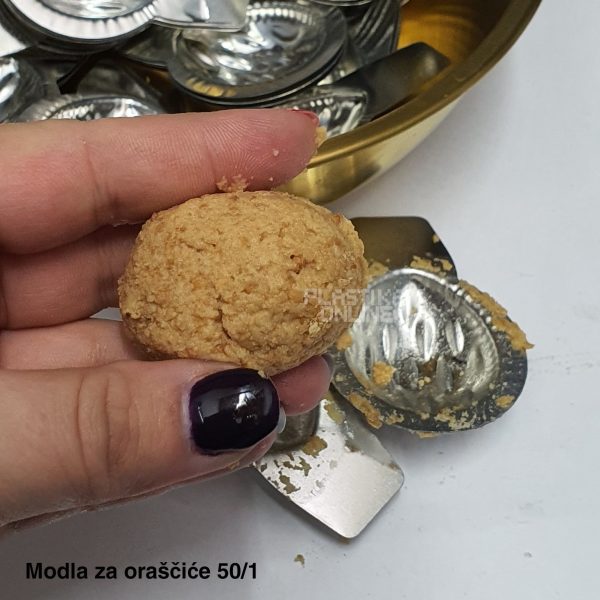 Modla za oraščiće 50/1 ,Kalupi za oraščiće, Kalupi za pečenje kolača, Modlice za kolače u obliku oraha, Metalne modle za kolače