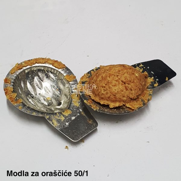 Modla za oraščiće 50/1 ,Kalupi za oraščiće, Kalupi za pečenje kolača, Modlice za kolače u obliku oraha, Metalne modle za kolače