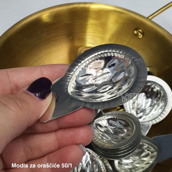 Modla za oraščiće 50/1 ,Kalupi za oraščiće, Kalupi za pečenje kolača, Modlice za kolače u obliku oraha, Metalne modle za kolače