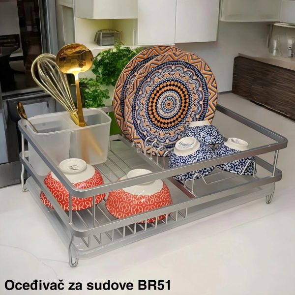 Aluminijumski oceđivač FGBR 51, aluminijumski oceđivač, oceđivač za sudove, praktičan oceđivač, cedka za sudove