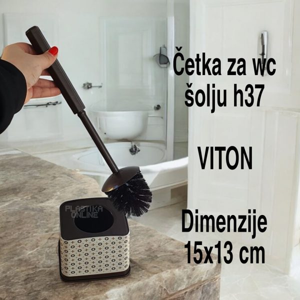 Cetka za wc šolju , WC Četka h37 , cetrka za wc šolju, plasticna cetka za šolju, četka u dezenu mermera za wc šolju viton