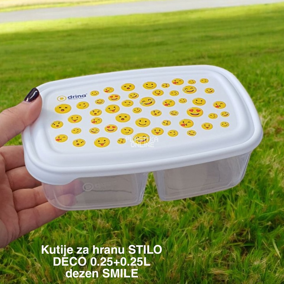 Kutija za hranu Stilo Deco 0,25L + 0,25L plasticne kutije za hranu, plasticne posude za hranu, kutije za hranu, plastične posude sa poklopcem,