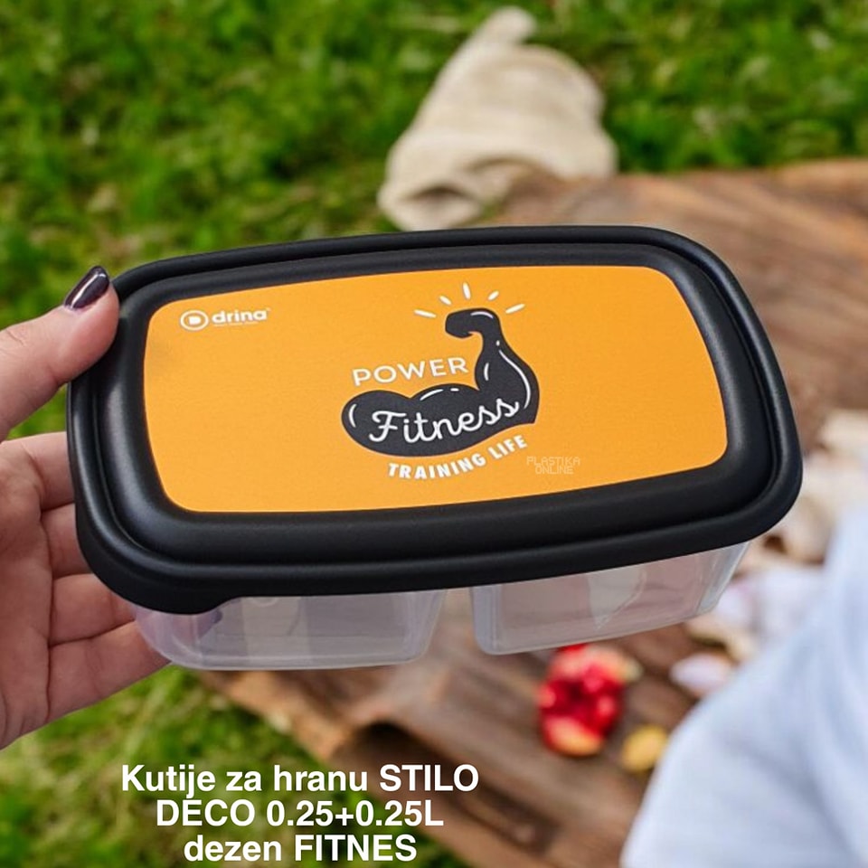 Kutija za hranu Stilo Deco 0,25L + 0,25L plasticne kutije za hranu, plasticne posude za hranu, kutije za hranu, plastične posude sa poklopcem,