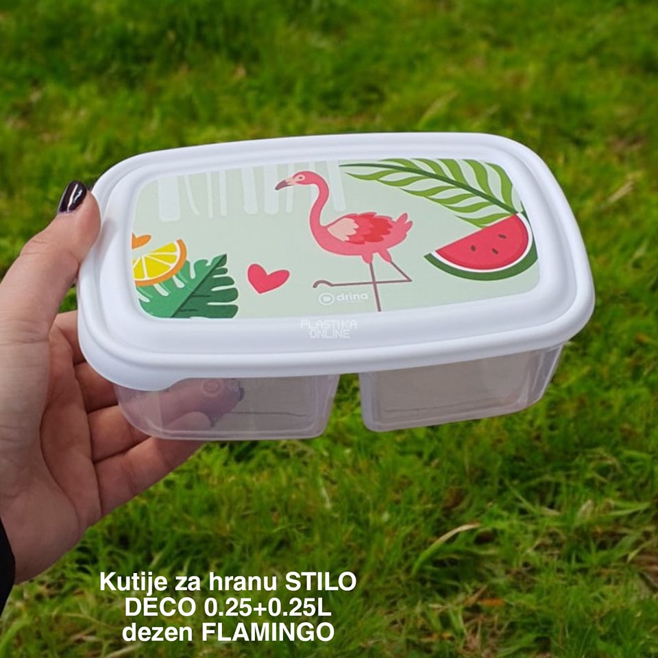 Kutija za hranu Stilo Deco 0,25L + 0,25L plasticne kutije za hranu, plasticne posude za hranu, kutije za hranu, plastične posude sa poklopcem,